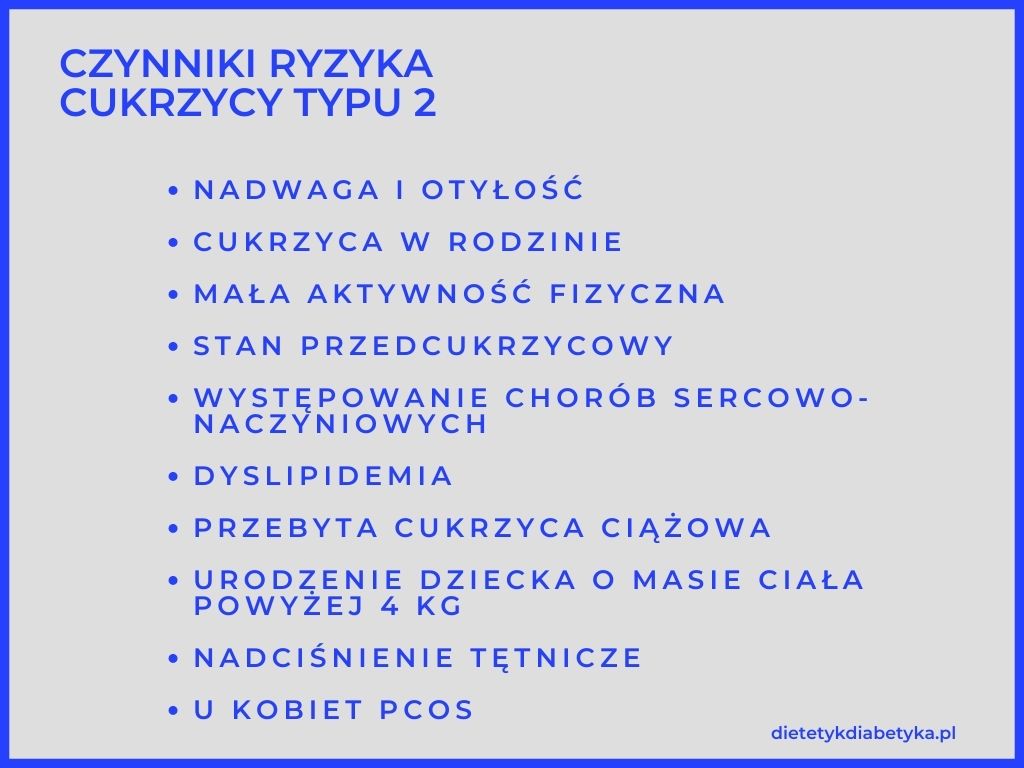 czynniki ryzyka cukrzycy typu 2